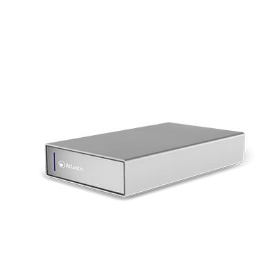 BOX EST X HD3.5'' SATA ATLANTIS A06-HDE-353S (NECESSARIO HD) INTERF. USB3.0-COL.ARGENTO-CHIUSURA SENZA VITI-APERTURA SCORR.FRONT.