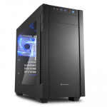CABINET MINI TOWER NO PSU - CABINET MICRO ATX SHARKOON S1000 WINDOW NERO 4SLOT 45,3X19,5X40,2CM 2X5,25'' 2X3,5'' 2X2,5'' 2XUSB3.0 1XVENT.-120MM-LED FINESTRA - Borgaro Online
