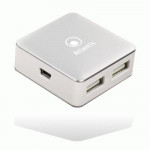 ACCESSORI HUB USB - HUB MINI USB2.0 4P ATLANTIS P014-UH28 BIANCO/SILVER - EAN 8026974016016 - GARANZIA 2 ANNI- - Borgaro Online