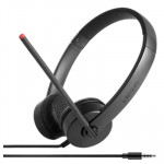 MULTIMEDIA CUFFIE E MICROFONI - CUFFIE+MICROFONO LENOVO 4XD0K25030 ANALOGICHE BLACK CAVO 1,2MT 0,11KG PLUG-AND-PLAY - Borgaro Online
