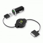 ACCESSORI ALIMENTATORI ESTERNI - ALIMENTATORE USB DA AUTO 1P RETRAK EUIPADCAR + CAVO USB-APPLE30PIN 100CM RETRATTILE NERO OUT:2,1A 0816983010352 - Borgaro Online