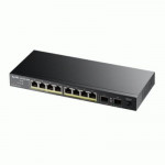 NETWORKING SWITCH GIGABIT - SWITCH 8P LAN GIGABIT ZYXEL  GS1100-10HP-EU0101F 8P GIGABIT (EROGAZIONE POE FINO A 120W)+2P SFP GIGABIT - DESKTOP - Borgaro Online