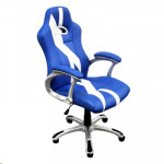 SEDIE SEDIE GAMING - SEDIA GAMING ATLANTIS P050-K51-BL MODELLO K51-COL. BLU BIANCO- IMBOTTITA- GIREVOLE 360  - SEDUTA BASCULANTE-BRACCIOLI FISSI - Borgaro Online