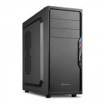 CABINET MIDDLE TOWER NO PSU - CABINET ATX SHARKOON VS4-V NERO 6SLOT 44,5X20X43CM 2X5,25'' 3X3,5'' 4X2,5'' 2XUSB3.0 1XVENTOLA-120MM - Borgaro Online