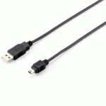 CAVI CAVI USB - CAVO USB2.0 MINI 5P M/M 1,8MT EQUIP 128521 NERO - EAN: 4015867107829  - Borgaro Online