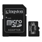 MEMORIE FLASH MINI/MICRO SD - MICRO SECURE DIGITAL  16GB SDCS2/16GB CLASS10 UHS-I 100MB/S + ADATTATORE CANVAS SELECT PLUS KINGSTON - Borgaro Online