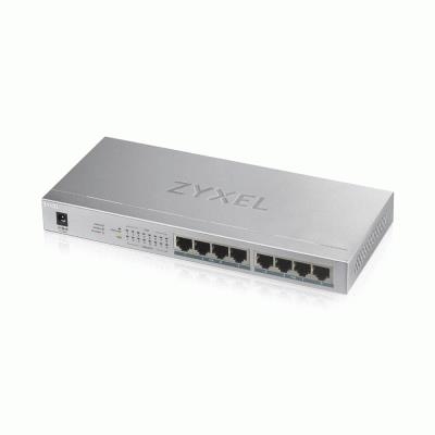 SWITCH 8P LAN GIGABIT ZYXEL  GS1008HP-EU0101F UNMANAGED (8P POE, EROG. FINO 60W) METALLO, DESKTOP