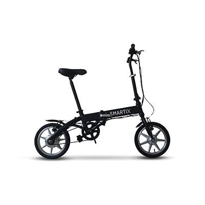 BICICLETTA A PEDALATA ASSISTITA PIEGHEVOLE SMARTIX SM88-F300-B NERA-RUOTE 14