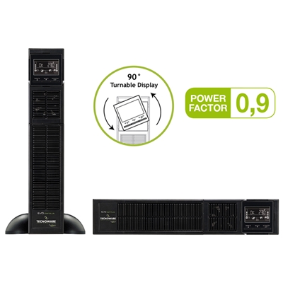 UPS TECNOWARE RACK/TOWER EVO-DSP PLUS 1200 -FGCEDP1202RTIEC- 1200VA/1080W (CASHBACK*) ONLINE/DC SINUSOID. +USB/RS232 XSW(DA WEB)