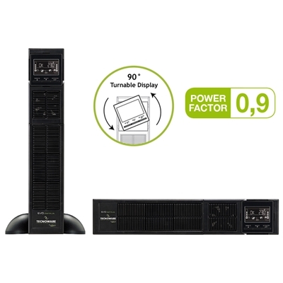 UPS TECNOWARE RACK/TOWER EVO-DSP PLUS 2400 -FGCEDP2402RTIEC- 2400VA/2160W (CASHBACK*) ONLINE/DC SINUSOID. +USB/RS232 XSW(DA WEB)