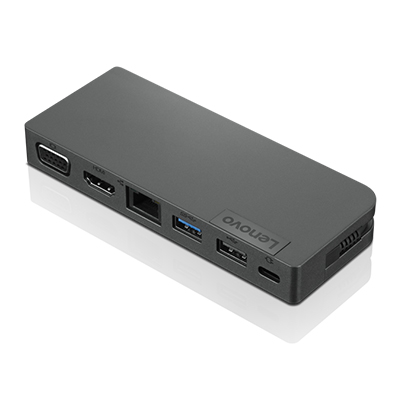 DOCKING STATION LENOVO USB-C 4X90S92381 TRAVEL HUB IRON GRAY HDMI-VGA-USB2.0-USB3.1-GLAN-USBC CHARING ONLY UNIVERSALE