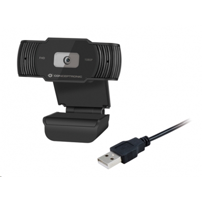 WEBCAM CONCEPTRONIC AMDIS04B FULL HD 1080P (RISOL.1920X1080 ) CON MICROF.- USB2.0 FINO:31/05