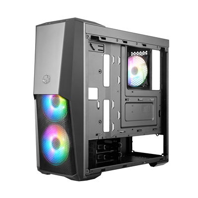 CABINET ATX MIDI TOWER COOLER MASTER MCB-B500D-KGNN-S01 MASTERBOX MB500 ARGB NERO ATX 2X3.5 2X2.5 2XUSB3.2 LATO TRASP. NOALIM