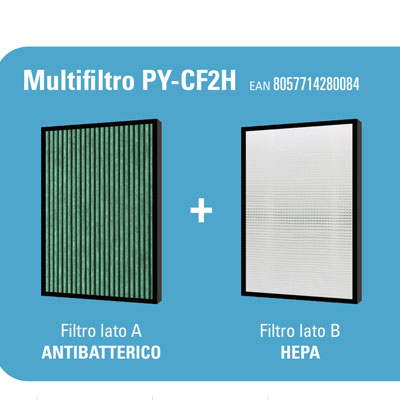 MULTIFILTRO PURIFY PY-CF2H PER SERIE C: COMPRENDENTE FILTRO HEPA + FILTRO ANTIBATTERICO