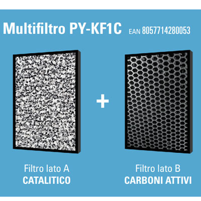 MULTIFILTRO PURIFY PY-KF1C PER SERIE K: COMPRENDENTE FILTRO A CARBONI ATTIVI + FILTRO CATALITICO