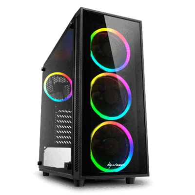 CABINET ATX SHARKOON TG4-RGB NERO 6SLOT 45,5X20X43CM 2X3,5