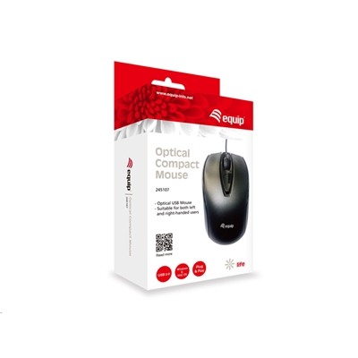 MOUSE USB EQUIP 245107 OTTICO COMPATTO - NERO- 1000DPI