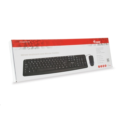 TASTIERA+MOUSE USB EQUIP 245203 STANDARD DA 105 TASTI SOFT TOUCH- CON MOUSE OTTICO -CAVO 1.35MT FINO:31/05