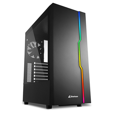 CABINET ATX SHARKOON RGB SLIDER NERO 7SLOT 40X19X45,6CM 2X3,5