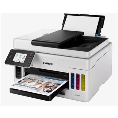 STAMPANTE CANON MFC INK MAXIFY GX6050 REFILLABLE 4470C006 3IN1 24IPM 250+100FG ADF50FG LCD 6.9CM F/R LAN WIFI