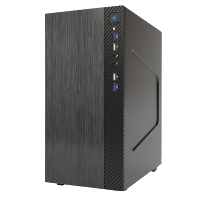 CABINET ITEK SMALLCOM-B - MINI TOWER,  MATX, 2XUSB3, 2XUSB2, BRUSHED (ITOCSCB122)