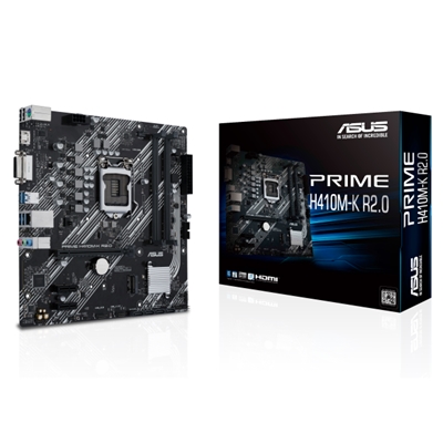 MB ASUS PRIME H410M-K R2.0 H470 LGA1200 2XDDR4DC-2933 1XPCIE3.0X16 HDMI DVI-D 4XSATA3R USB3.2 M.2 MATX 90MB1A70-M0EAY0