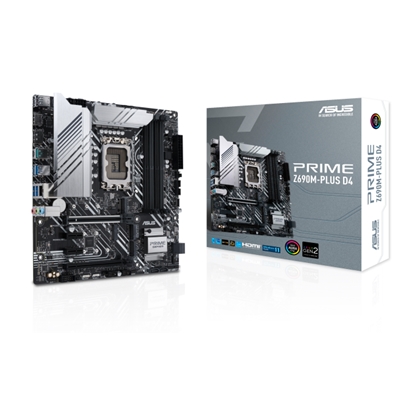 MB ASUS PRIME Z690M-PLUS D4 Z690 LGA1700 4XDDR4DC-5333OC DP HDMI 1XPCIE5.0X16 4XSATA3R M.2 GBLAN USB3.2 MATX 90MB18Q0-M0EAY0