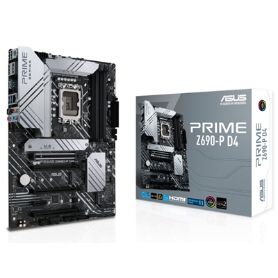 MB ASUS PRIME Z690-P D4 Z690 LGA1700 4XDDR4DC-5333O.C. DP HDMI 1XPCIE5.0X16 1XPCIE4.0X16 4XSATA3R M.2 GBLAN ATX 90MB18P0-M0EAY0