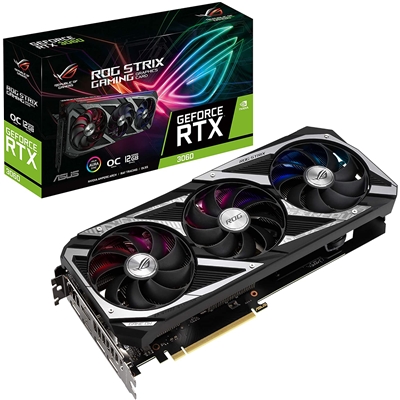 SVGA ASUS ROG-STRIX-RTX3060-O12G-V2-GAMING NVIDIA PCIE4.0 12GDDR6 192BIT 2XHDMI 3XDP HDCP 7680X4320 2,7SLOT 90YV0GC2-M0NA10