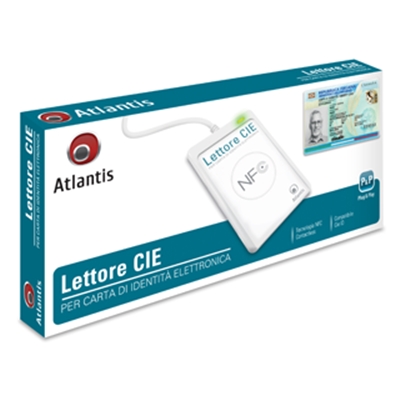 LETTORE  NFC CONTACTLESS PER CARTA DI IDENTITà ELETTRONICA ITALIANA CIE 3.0 ATLANTIS P005-CIEA211-EAN: 8026974022475