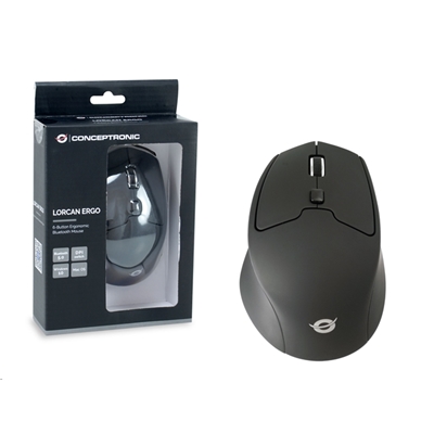 MOUSE X NB CORDLESS CONCEPTRONIC LORCAN02B BLUETOOTH OTTICO-FINITURA GOMMATA - ERGONOMICO 6 TASTI-INT. DPI - BATT.AAA INCL.