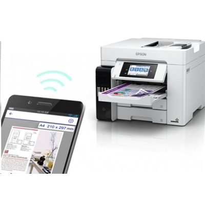 STAMPANTE EPSON MFC INK ECOTANK ET-5880 BUSINESS C11CJ28401 A4 4IN1 32PPM F/R 2X250FG ADF50 LCD PCL5 USB WIFI, WIFI DIRECT LAN