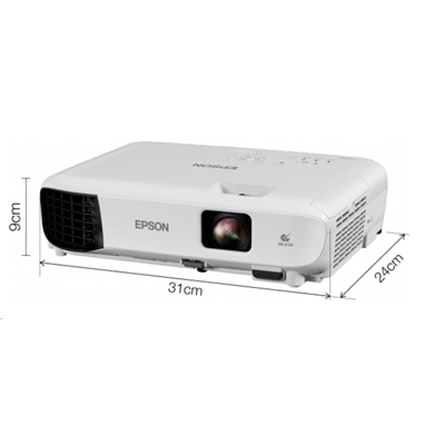 VIDEOPROIETTORE EPSON EB-E10 XGA V11H975040 4:3 3600 ANSI LUMEN 15000:1, TELECOMANDO, CAVO ALIMENTAZIONE