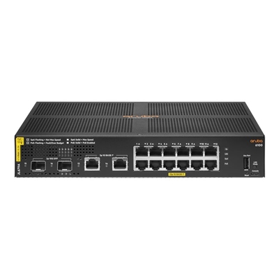 SWITCH HPE JL679A ARUBA 6100 12 PORTE 10/100/1000 POE+ (139W) 2X 1GB/10GB SFP+ 2X 1000BASET CLASS4 GAR A VITA FINO:07/05