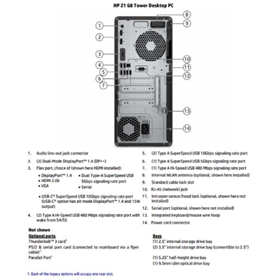 WORKSTATION HP Z1 G8 52L74ES I5-11500 3.2GHZ 1X16DDR4 2666MHZ SSD256GB M.2 W10PRO-64 NOODD GLAN 550W T+M 3Y FINO:31/03