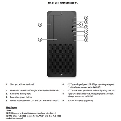 WORKSTATION HP Z1 G8 432G9ES I7-11700 3.2GHZ 1X16DDR4 3200MHZ SSD512GB M.2 W10PRO-64 NOODD GLAN 550W T+M 3Y