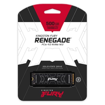 SSD-SOLID STATE DISK M.2(2280) NVME  500GB PCIE4.0X4 KINGSTON SFYRS/500G FURY RENEGADE -  READ:7300MB/S-WRITE:3900MB/S