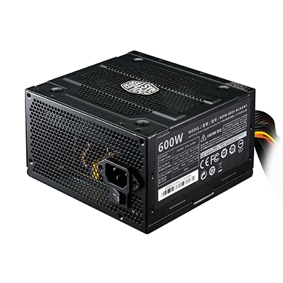 ALIMENTATORE ATX 600W COOLERMASTER ELITE 600 V3 MPW-6001-ACABN1-EU PFC ATTIVO EFFICIENZA 82% 240VAC FAN120MM CAVO EU