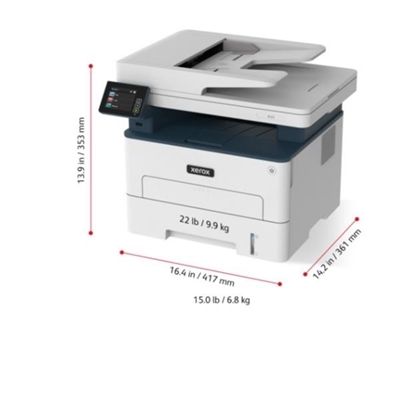 STAMPANTE MFC LASER XEROX B235V_DNI 4IN1 34PPM USB LAN WIFI AIRPRINT F/R 512MB LCD ADF 600X600DPI 1Y