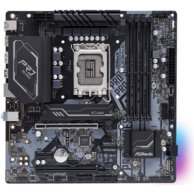 MB ASROCK H670M PRO RS H670 LGA1700 4XDDR4DC-5333O.C. 1XPCIE4.0X16 HDMI DP USB3.2 4XSATA3R M.2 GBLAN MATX 90-MXBHK0-A0UAYZ