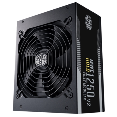 ALIMENTATORE ATX 1250W COOLERMASTER MWE GOLD-V2 MPE-C501-AFCAG-EU PFC ATTIVO 80+ GOLD FULL MODULARE 240VAC FAN140MM CAVOEU