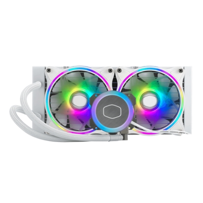 DISS A LIQUIDO COOLER MASTER MLX-D24M-A18PW-R1 MASTERLIQUID 240 ILLUSION WHITE INT. LGA2066>1200 AMD AM4>FM1 277X119,6X27,2MM