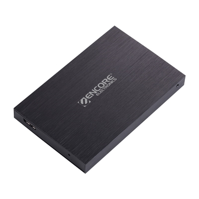 BOX ESTERNO ENCORE ENU3-HD231 PER HARD DISK E SSD SATA  2,5'' IN ALLUMINIO