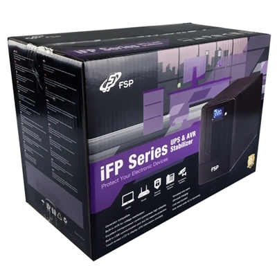 UPS FSP FORTRON IFP1000 1000VA/600W LINEINTERACTIVE SIMULATED SINEWAVE TOUCH-LCD RJ45(LAN)+USB 2*12V/7AH 2*SCHUKO+2*IEC AVR