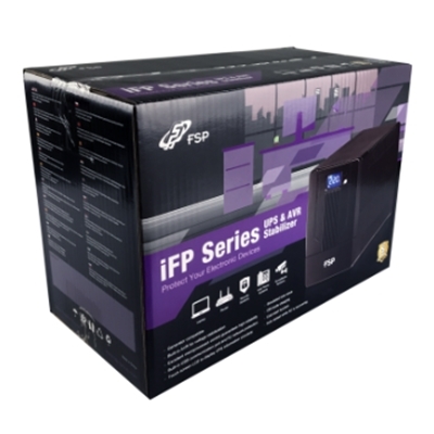 UPS FSP FORTRON IFP1500 1500VA/900W LINEINTERACTIVE SIMULATED SINEWAVE TOUCH-LCD RJ45(LAN)+USB 2*12V/9AH 2*SCHUKO+2*IEC AVR