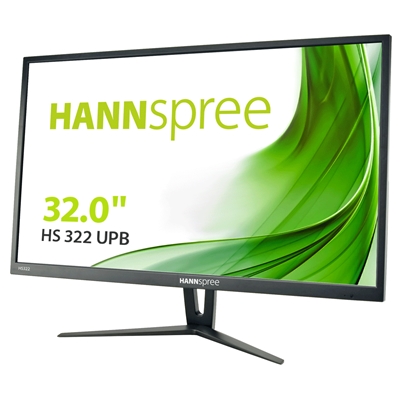 MONITOR HANNSPREE LCD LED 31.5'' WIDE HS322UPB 2K 5MS MM WQHD 1200:1 BLACK HDMI DP USB PIP VESA FINO:06/05