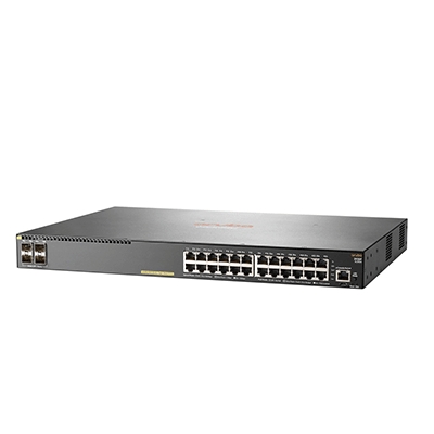 SWITCH HP JL255A ARUBA 2930F 24G POE+ 4SFP+ MANAGED 24X10/100/1000 (POE+ 370W) + 4X1 GIGABIT/10 GIGABIT RACK1U GAR A  FINO:07/05