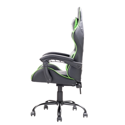 SEDIA GAMING ITEK RHOMBUS PF10 - PVC, DOPPIO CUSCINO, SCHIENALE RECLINABILE, NERO VERDE (ITCGPF10BG)