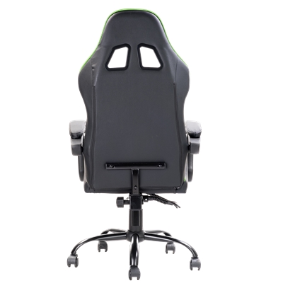 SEDIA GAMING ITEK RHOMBUS PF10 - PVC, DOPPIO CUSCINO, SCHIENALE RECLINABILE, NERO VERDE (ITCGPF10BG)