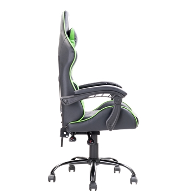 SEDIA GAMING ITEK RHOMBUS PF10 - PVC, DOPPIO CUSCINO, SCHIENALE RECLINABILE, NERO VERDE (ITCGPF10BG)